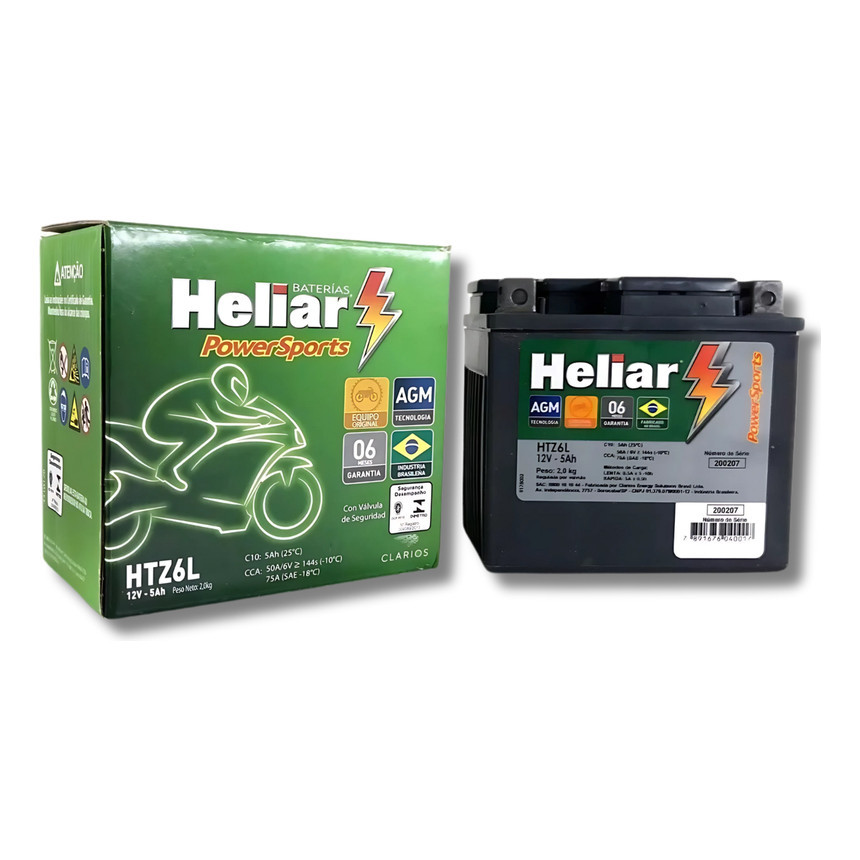 Bateria Heliar Htz6l 12v 5ah Dafra Smart 125 2010 A 2015 Bateria Heliar Htz6l 12v 5ah Dafra Smart 125 2010 A 2015