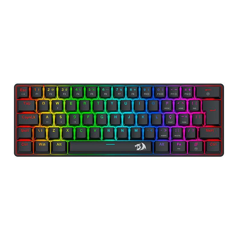Teclado Mecanico Redragon Jax, Rainbow, ABNT2, Switch Marrom, Preto, K613-KB-PT-BROWN Teclado Mecanico Redragon Jax, Rainbow, ABNT2, Switch Marrom, Preto, K613-KB-PT-BROWN