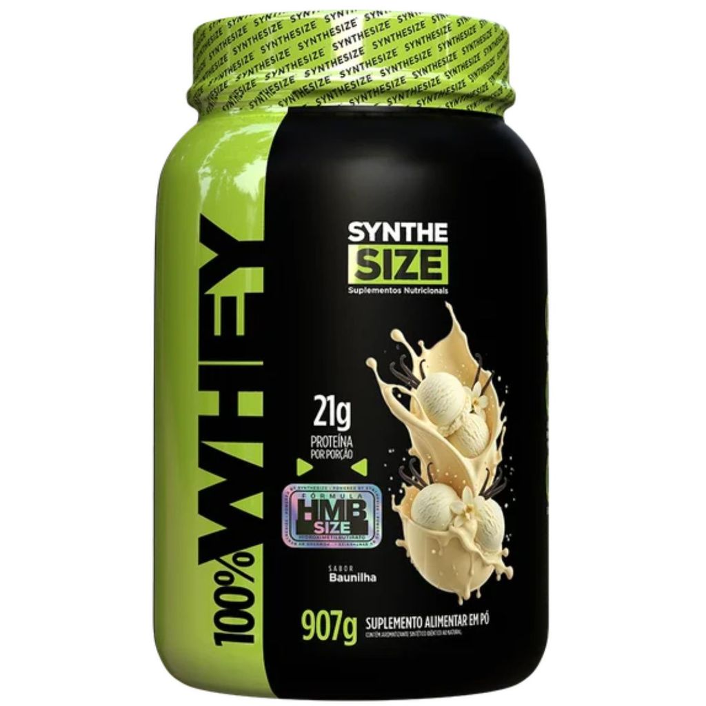 100% Whey Protein Concentrado Pote 907g SyntheSize 100% Whey Protein Concentrado Pote 907g SyntheSize
