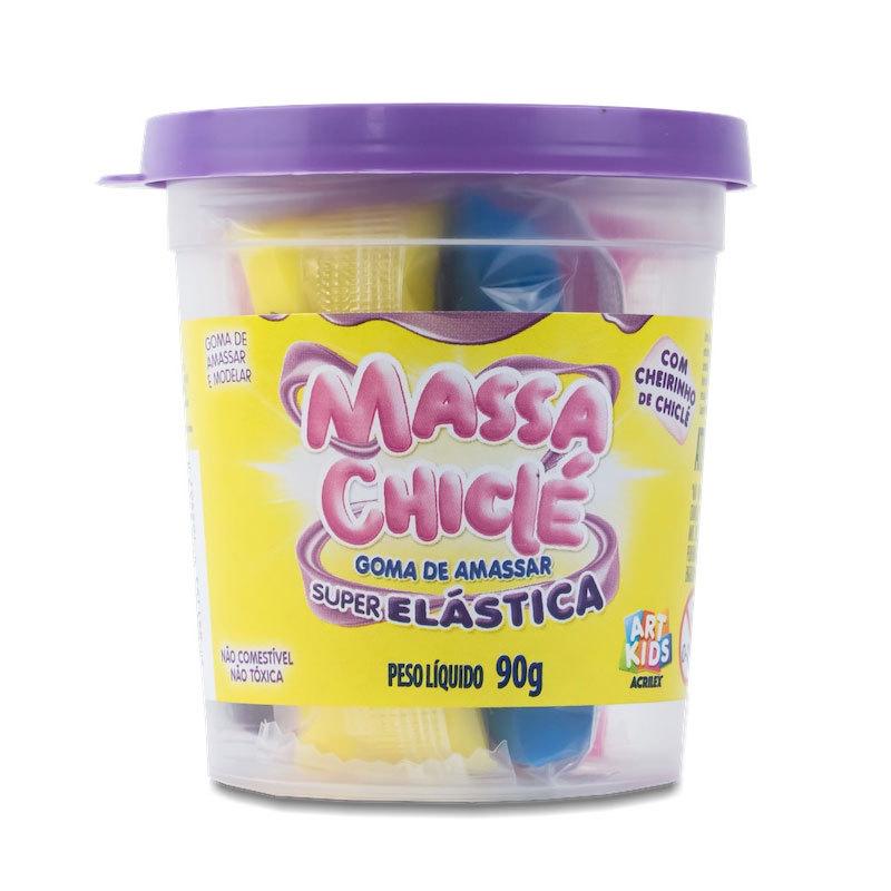 Massa de modelar Chiclé 90g Sortidas 07615 Acrilex Massa de modelar Chiclé 90g Sortidas 07615 Acrilex