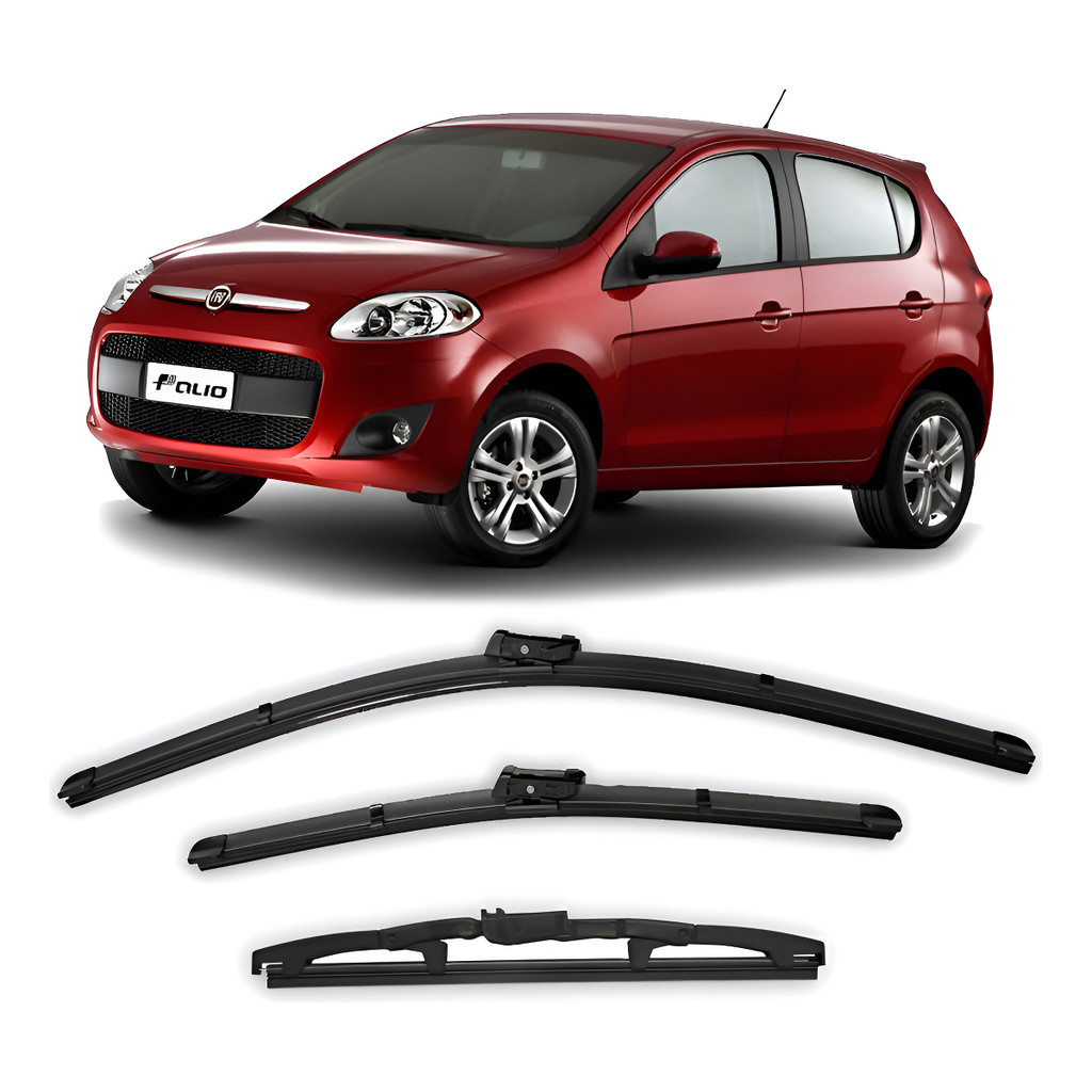 Kit 3 Palhetas do Limpador de Parabrisas Fiat Palio Attractive 2012-2016 Kit 3 Palhetas do Limpador de Parabrisas Fiat Palio Attractive 2012-2016