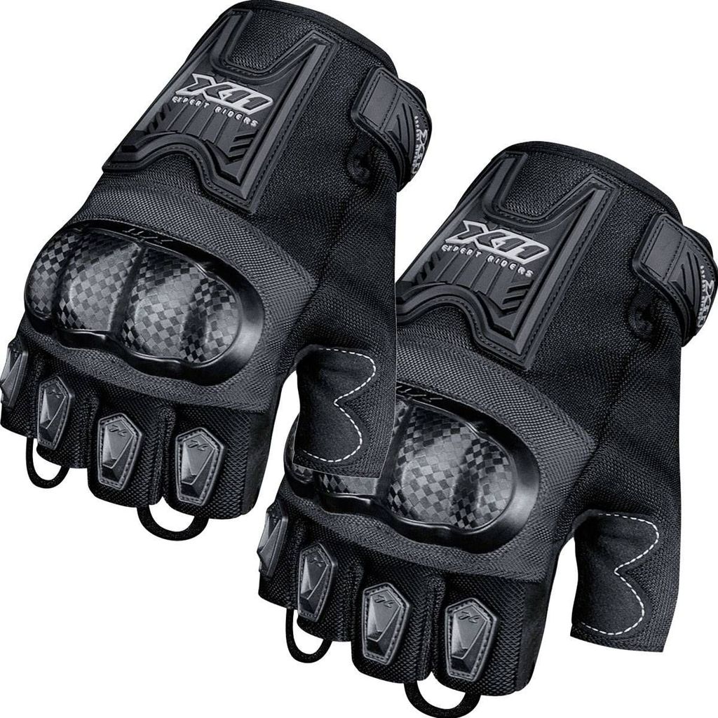 Luva Meio Dedo X11 Blackout 2 Masculina Preta Motoqueiro Moto Motociclista Luva Meio Dedo X11 Blackout 2 Masculina Preta Motoqueiro Moto Motociclista