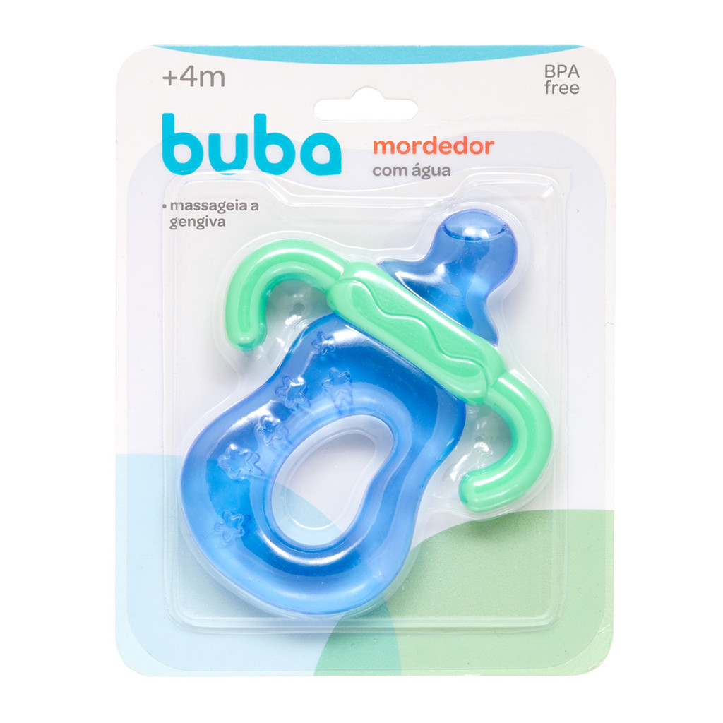 Mordedor com Água Buba Mamadeira Resfriável Azul Mordedor com Água Buba Mamadeira Resfriável Azul