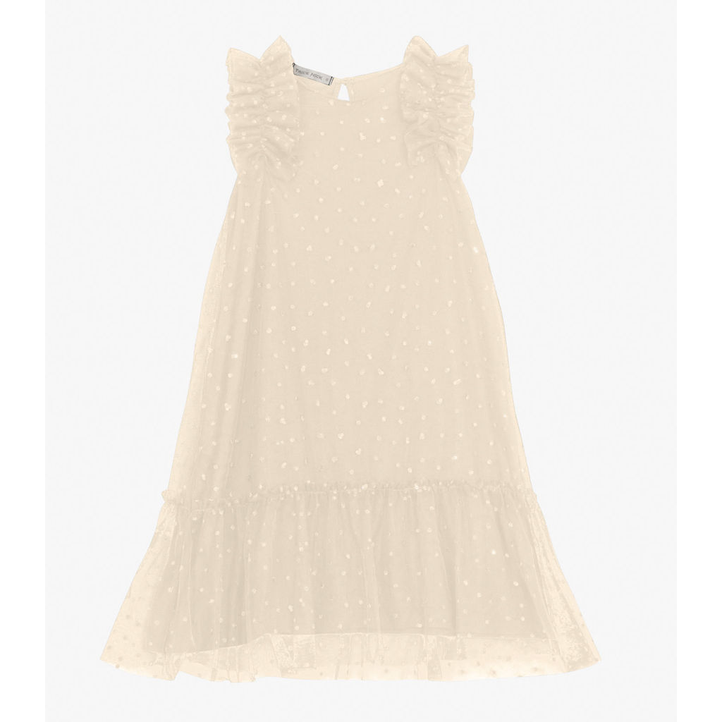 Vestido Infantil em Tule Lantejoulas Trick Nick Amarelo Vestido Infantil em Tule Lantejoulas Trick Nick Amarelo