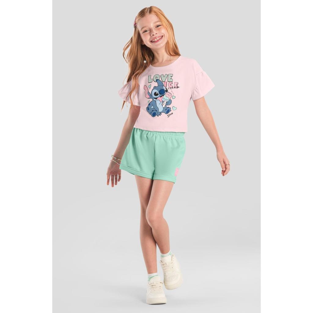 Conjunto infantil menina do Stitch Brandili Conjunto infantil menina do Stitch Brandili