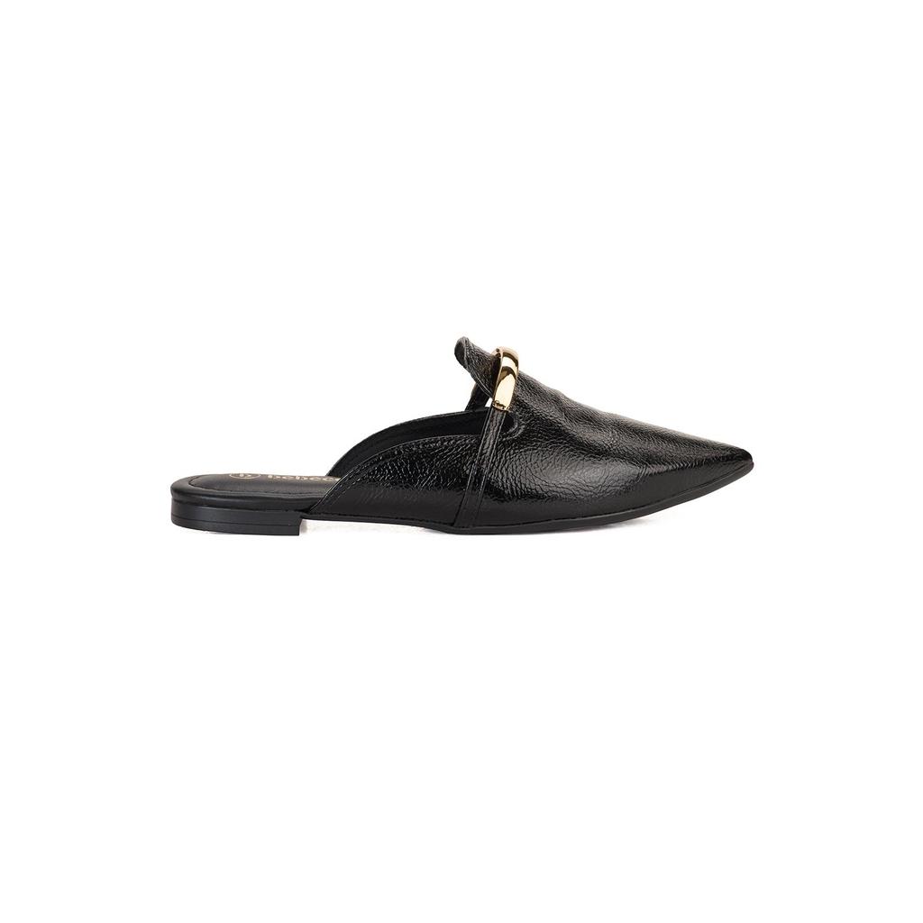 Mule Bebecê Fivela Metalizada Com Enfeite Dourado Mule Bebecê Fivela Metalizada Com Enfeite Dourado