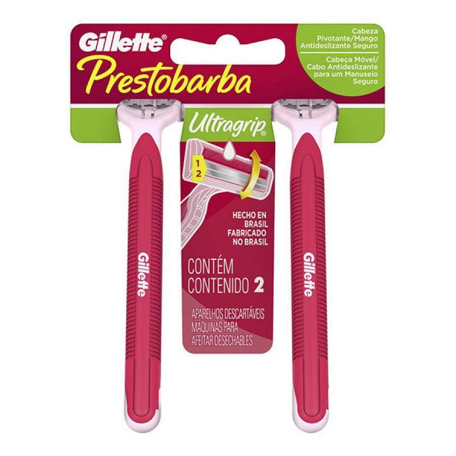 APARELHO GILLETTE PRESTOBARBA ULTRAGRIP COM 2 UNIDADES FEMININO APARELHO GILLETTE PRESTOBARBA ULTRAGRIP COM 2 UNIDADES FEMININO