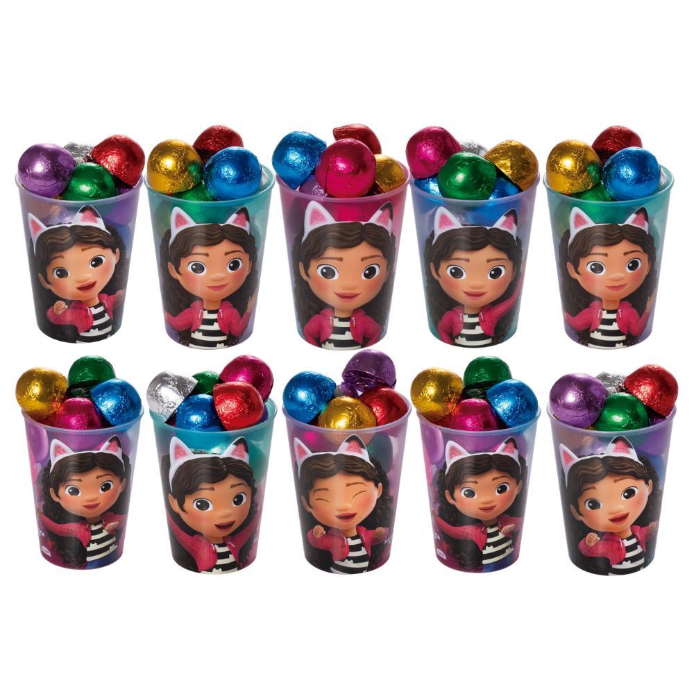 Kit 10 Copos Casa Mágica da Gabby Páscoa Festa Lembrancinha Aniversário Ovos Caseiros Brinde Plasútil Kit 10 Copos Casa Mágica da Gabby Páscoa Festa Lembrancinha Aniversário Ovos Caseiros Brinde Plasútil