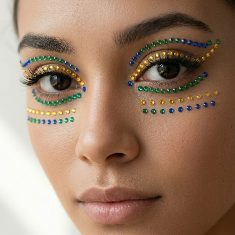 Adesivo Facial Copa do Mundo Strass – Brasil – Modelo 3 – 1 unidade – Rizzo Adesivo Facial Copa do Mundo Strass – Brasil – Modelo 3 – 1 unidade – Rizzo