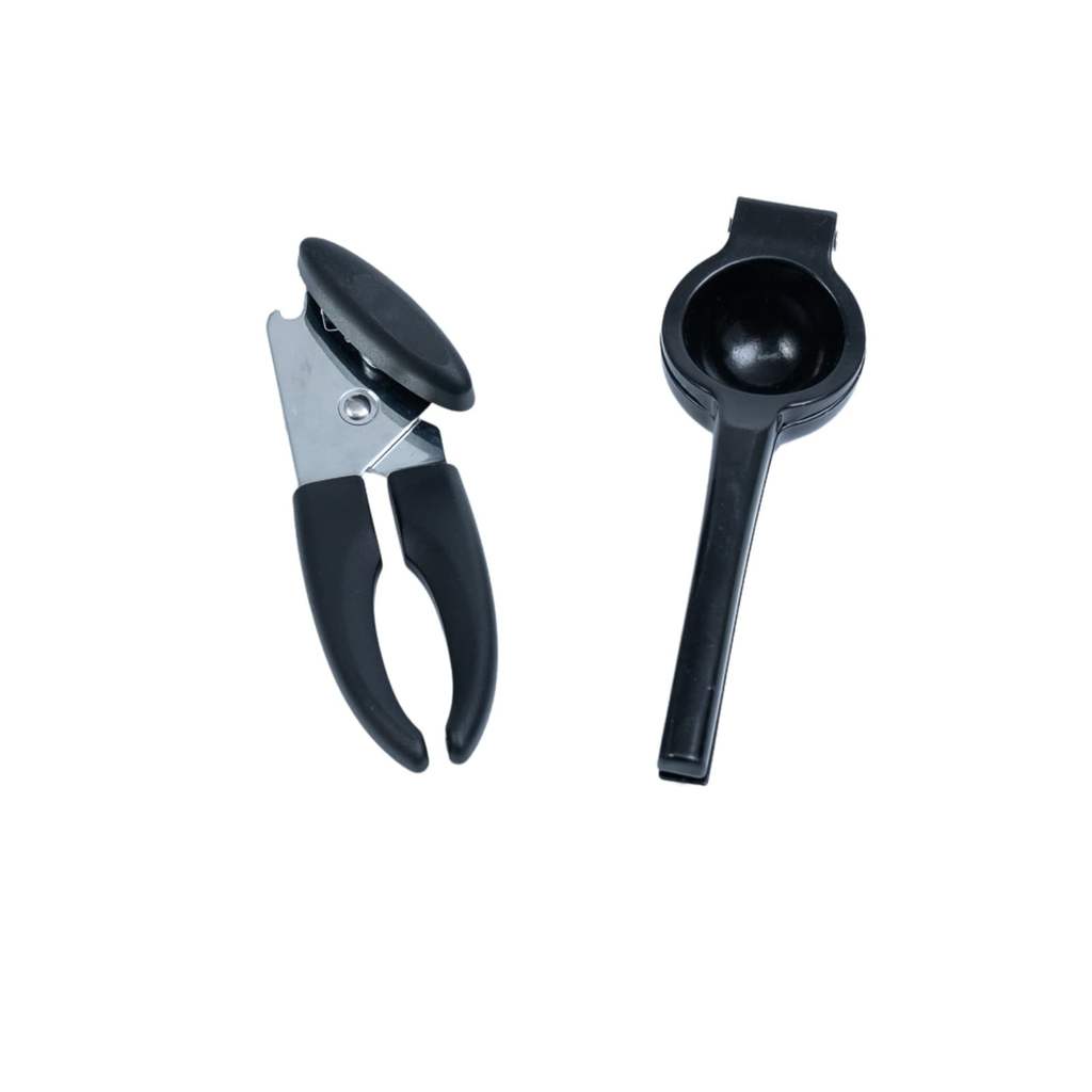 Kit Abridor de Lata Espremedor de Limão 2 Pçs Preto – Oikos Kit Abridor de Lata Espremedor de Limão 2 Pçs Preto – Oikos