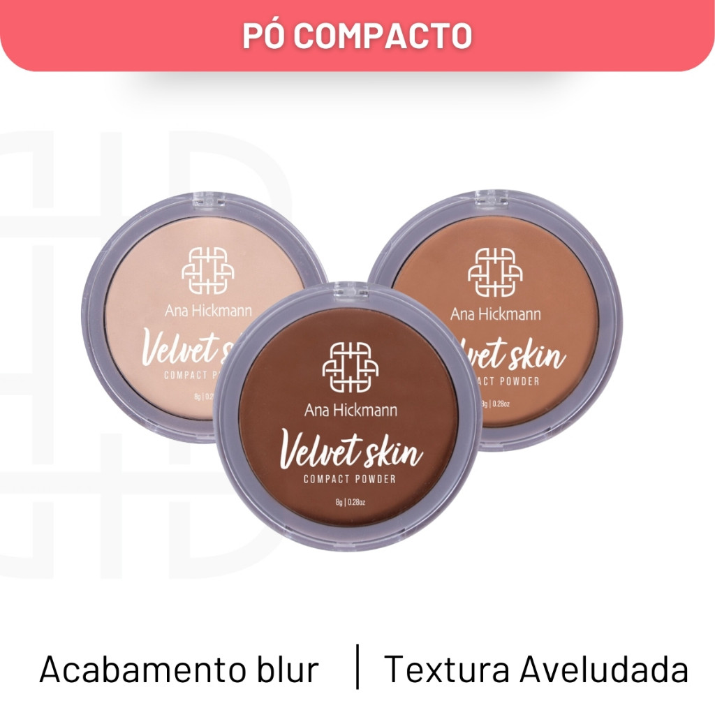 Pó Compacto Facial Cobertura Media Aveludado Velvet Skin Ana Hickmann Pó Compacto Facial Cobertura Media Aveludado Velvet Skin Ana Hickmann