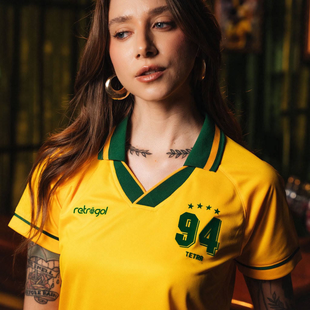 Camisa Brasil 1994 Retrô Feminina Camisa Brasil 1994 Retrô Feminina
