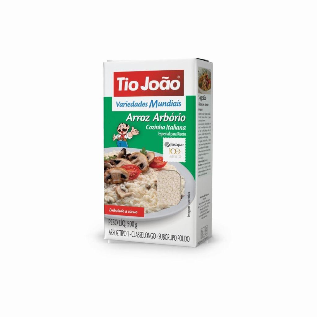 Arroz Arbório Tio João Variedades Mundiais 500g Arroz Arbório Tio João Variedades Mundiais 500g