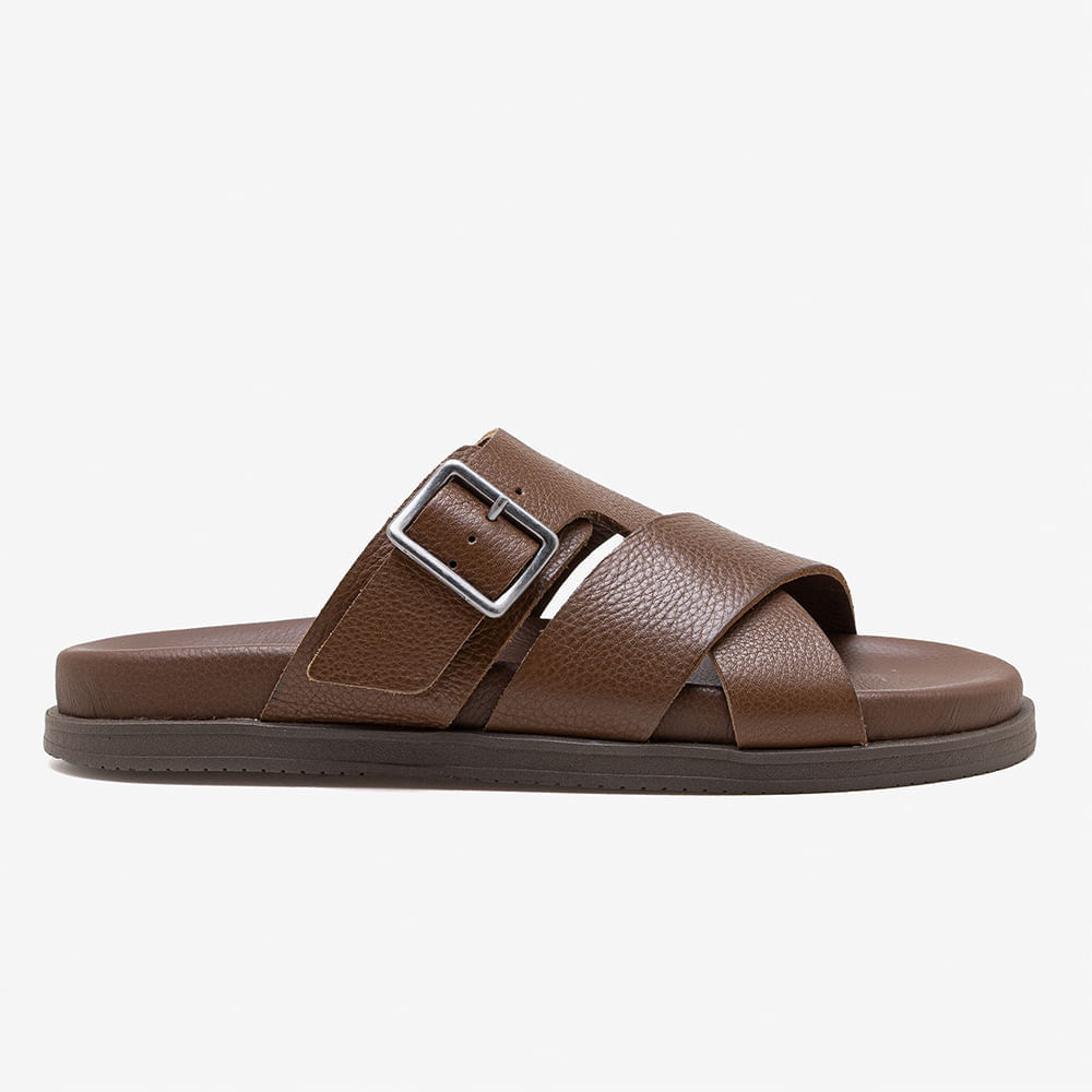 Sandália Masculina Dock Couro Marrom Sandália Masculina Dock Couro Marrom
