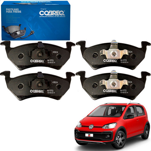 Kit Pastilha Freio Dianteira Vw Up 1.0 2014 2015 2016…