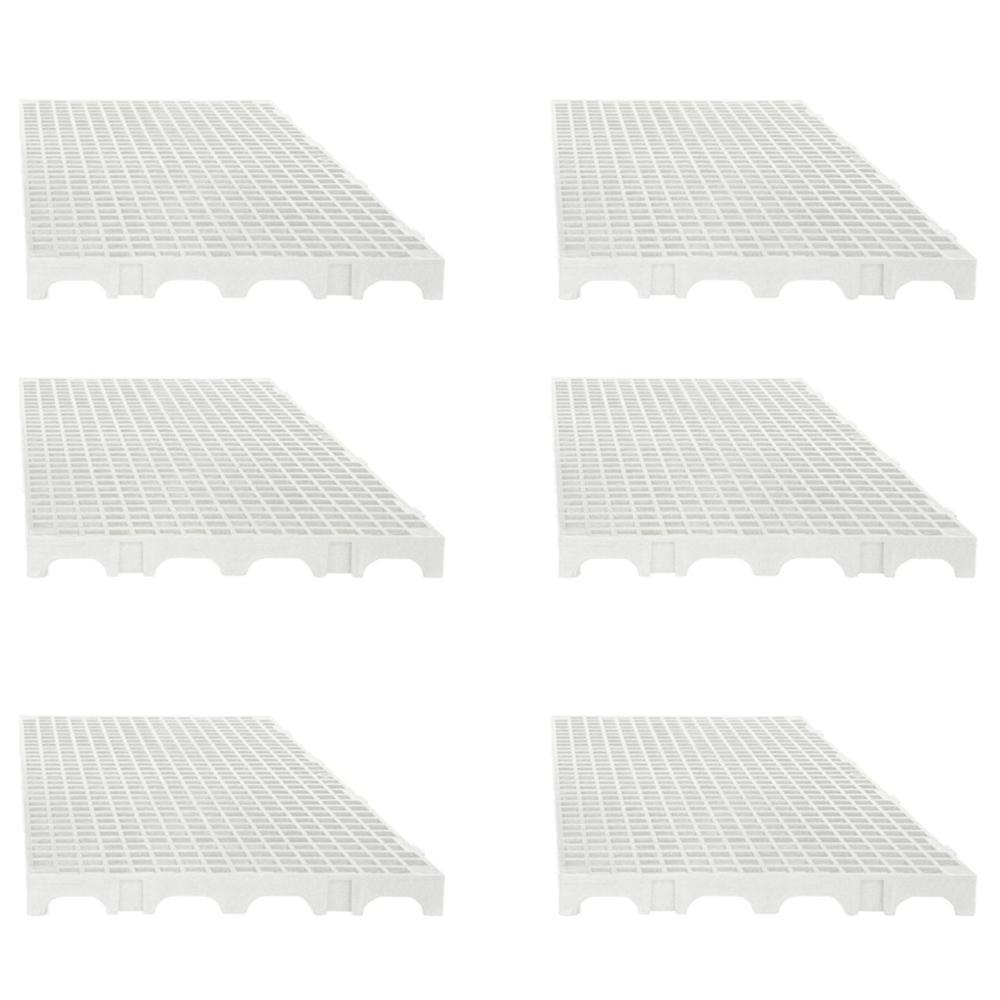 Kit 6un Estrado para Câmara Frigorífica Reforçado Croplastic 50x25x2,5cm Branco Kit 6un Estrado para Câmara Frigorífica Reforçado Croplastic 50x25x2,5cm Branco