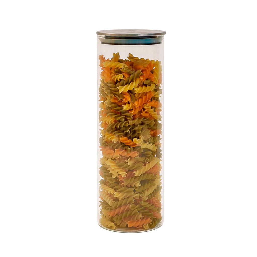 Pote de vidro 1,7L com tampa inox hermético redondo – Tud Pote de vidro 1,7L com tampa inox hermético redondo – Tud