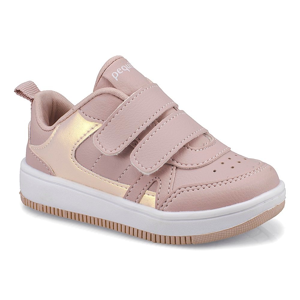 Tênis Infantil Feminino Calce-Fácil Menina Fecho Duplo Rosa Brilho 21544 Pequito Tênis Infantil Feminino Calce-Fácil Menina Fecho Duplo Rosa Brilho 21544 Pequito