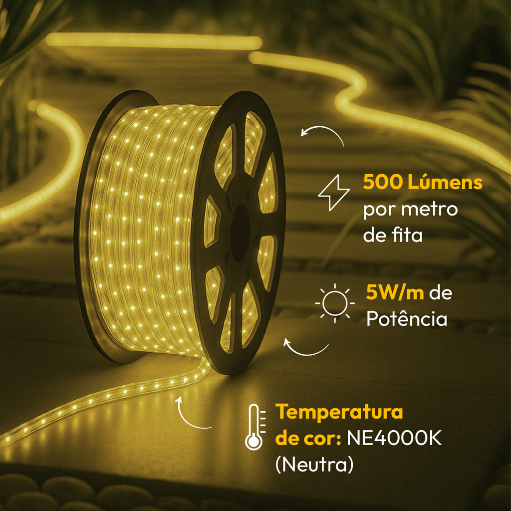 Fita Led Facile 5w 10w ou 15w 2700k 4000k ou 6500k 50ms 127v ou 220v Tensão Direta Alut By Avant Fita Led Facile 5w 10w ou 15w 2700k 4000k ou 6500k 50ms 127v ou 220v Tensão Direta Alut By Avant