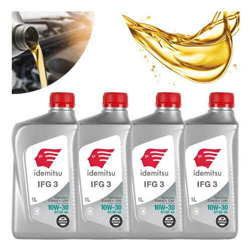 Kit 4l Óleo Motor Idemitsu Ifg3 10w30 Mineral Honda E Toyota Kit 4l Óleo Motor Idemitsu Ifg3 10w30 Mineral Honda E Toyota