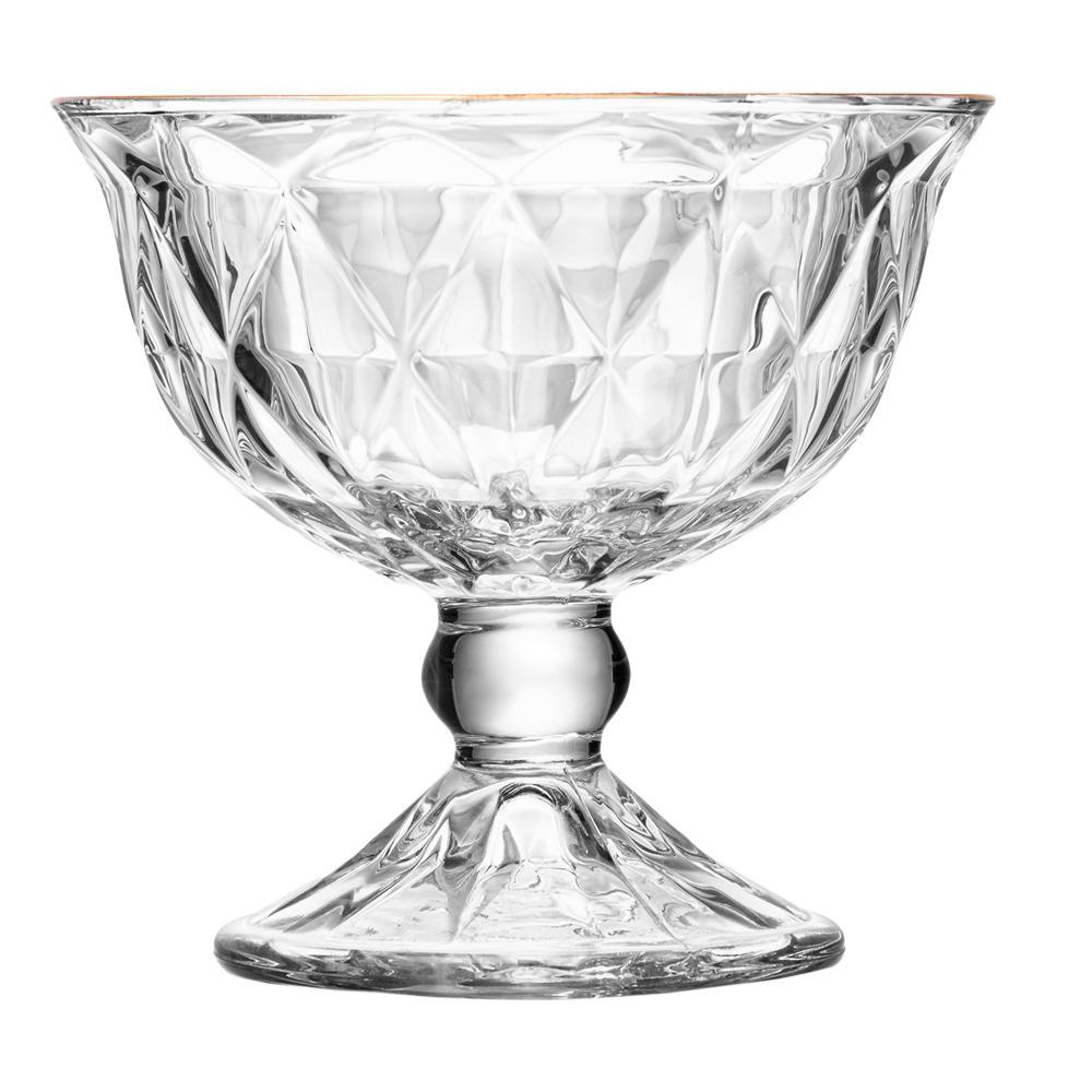 Taça para Sobremesa Lyor Diamond Fio de Ouro Cristal 180ml Taça para Sobremesa Lyor Diamond Fio de Ouro Cristal 180ml