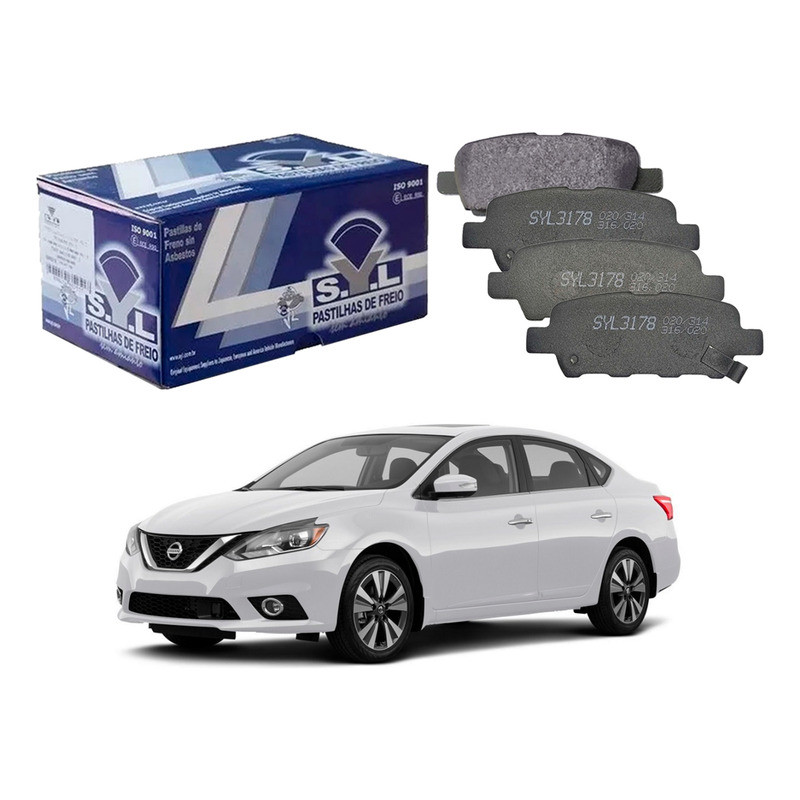 Pastilha Freio Traseira, Sentra 2.0 2017 A 2019 Pastilha Freio Traseira, Sentra 2.0 2017 A 2019