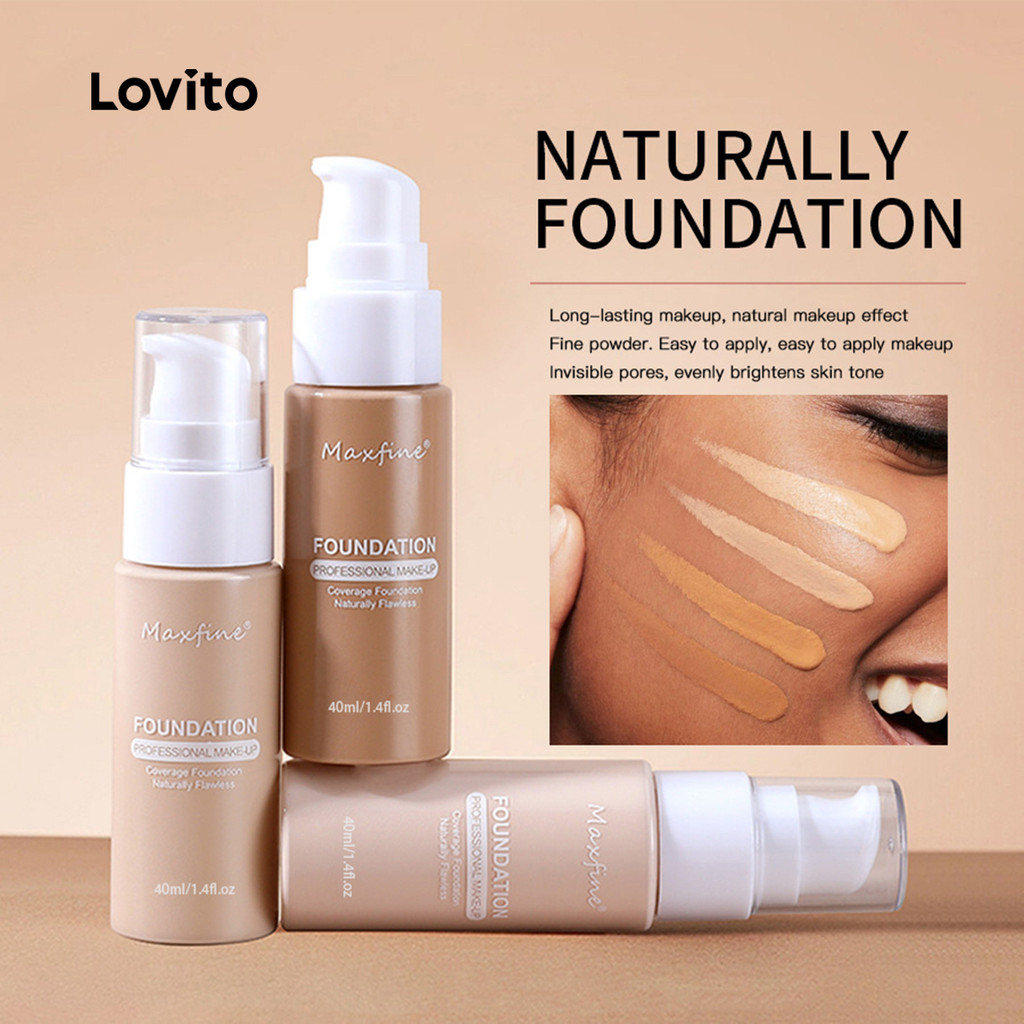 Lovito Base Líquida Fosca Casual Base De Poros Invisíveis Para Mulheres LCS09073 Lovito Base Líquida Fosca Casual Base De Poros Invisíveis Para Mulheres LCS09073