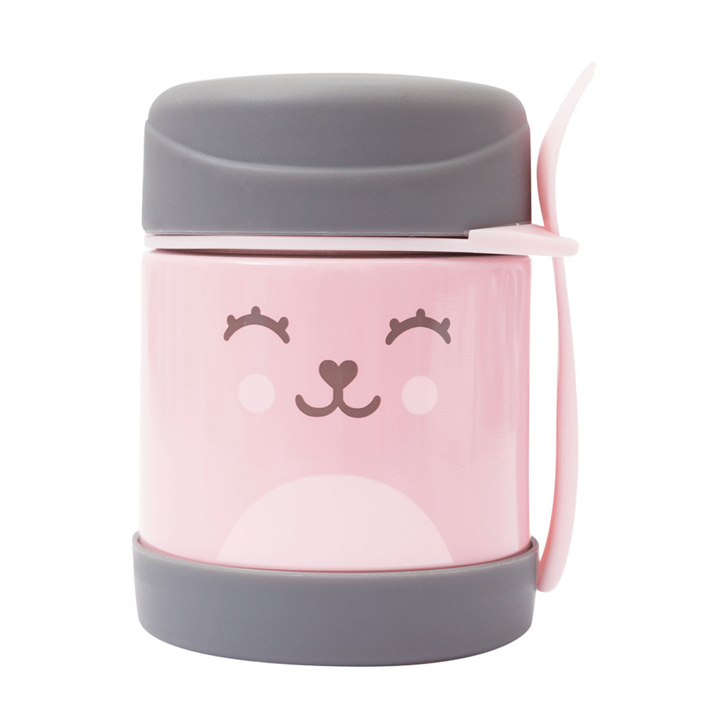 Pote Térmico Com Talher Buba Gumy Rosa 320ml Pote Térmico Com Talher Buba Gumy Rosa 320ml
