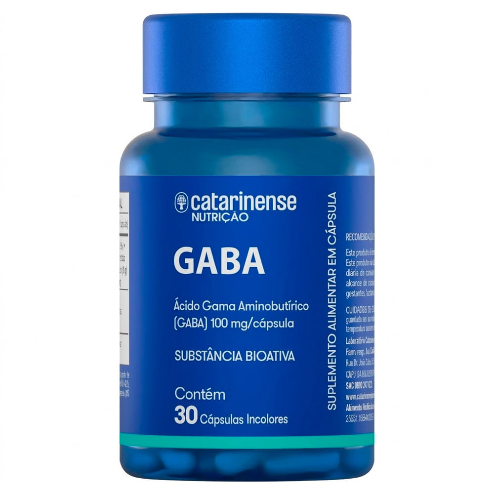 Gaba 100mg Catarinense Nutrição com 30 Cápsulas Gaba 100mg Catarinense Nutrição com 30 Cápsulas
