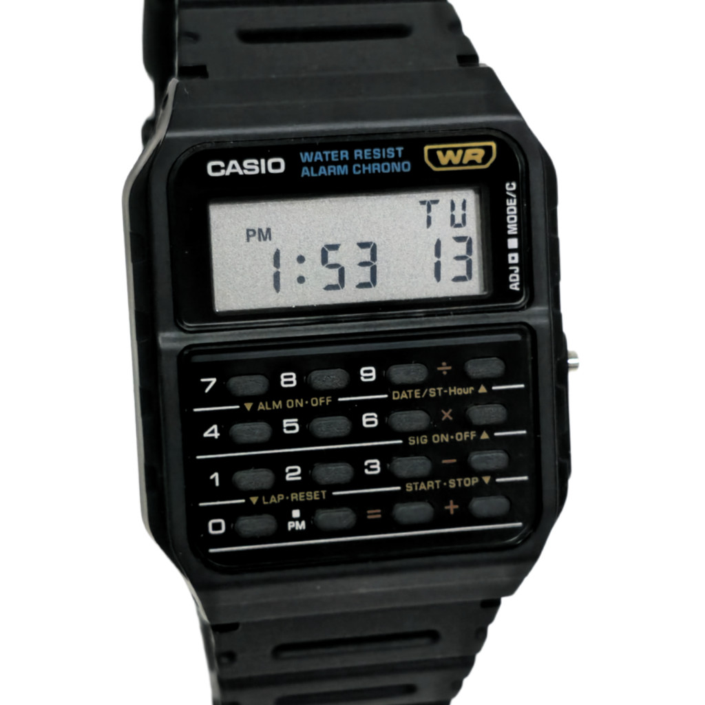 Relógio Casio Digital Calculadora 2 em 1 Preto CA-53W-1Z Relógio Casio Digital Calculadora 2 em 1 Preto CA-53W-1Z