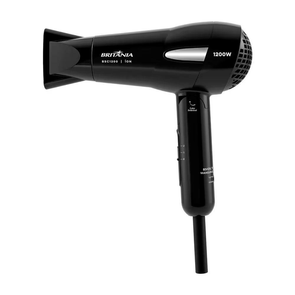 Secador de Cabelos Britânia BSC1200 com Tourmaline Íon 1200W Secador de Cabelos Britânia BSC1200 com Tourmaline Íon 1200W
