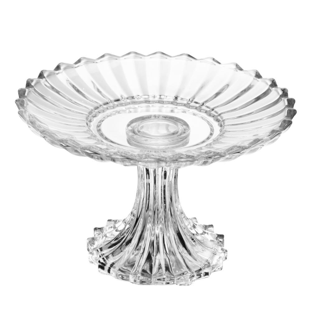 Prato para Doce com Pé Wolff Geneva 16cm x 10cm Cristal Prato para Doce com Pé Wolff Geneva 16cm x 10cm Cristal