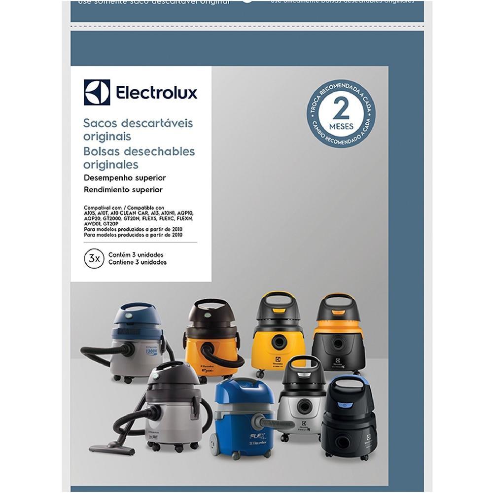 Kit 3 Sacos para Aspirador de Pó e Água Electrolux Acqua Power CSE10 Kit 3 Sacos para Aspirador de Pó e Água Electrolux Acqua Power CSE10