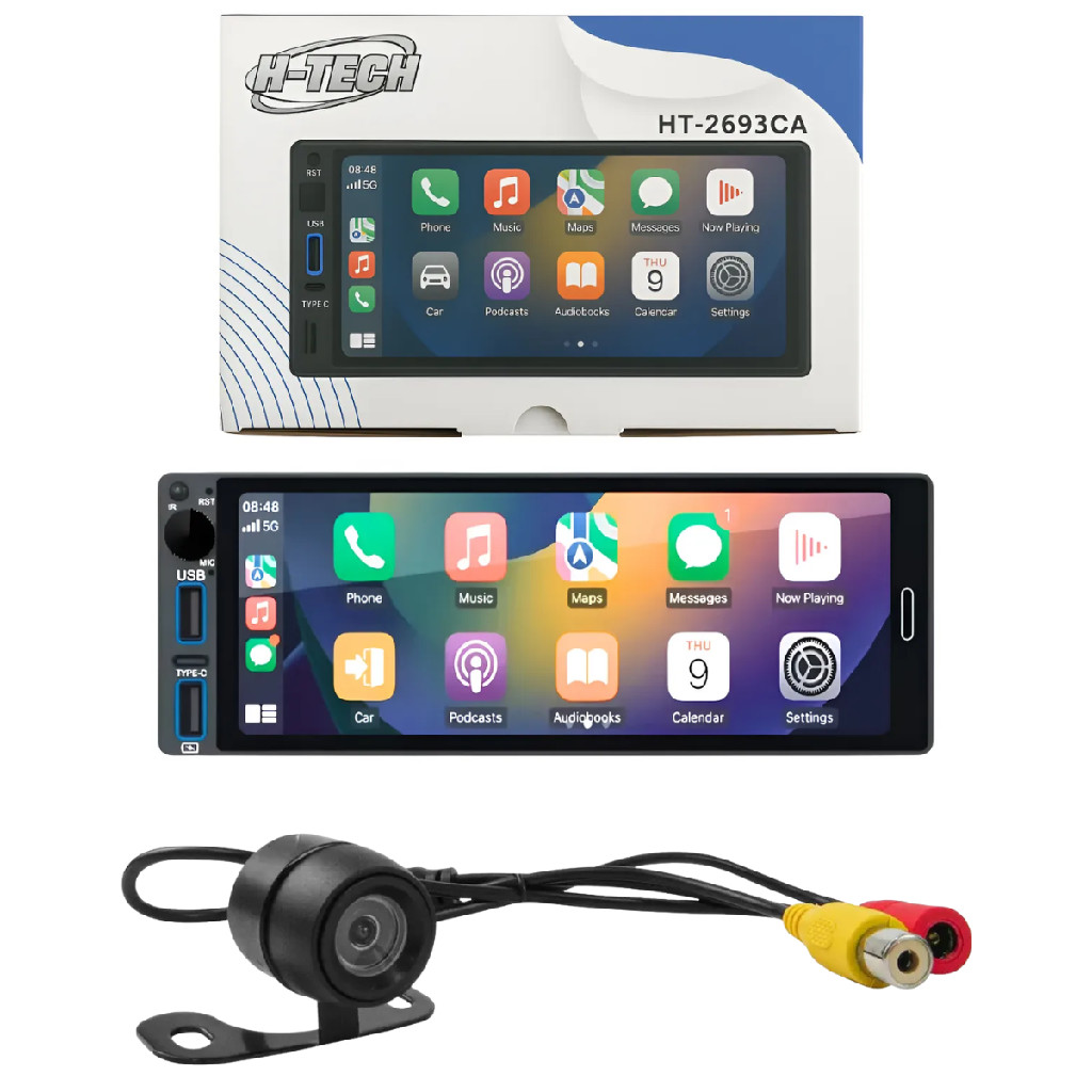 Multimidia 6,9pol 1 Dincarplay Android + Câmera De Ré H-tech