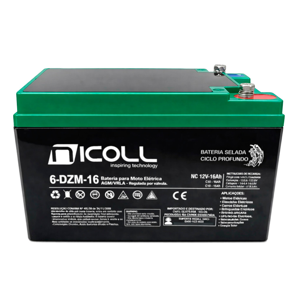 BATERIA NICOLL 12V 16AH BATERIA NICOLL 12V 16AH