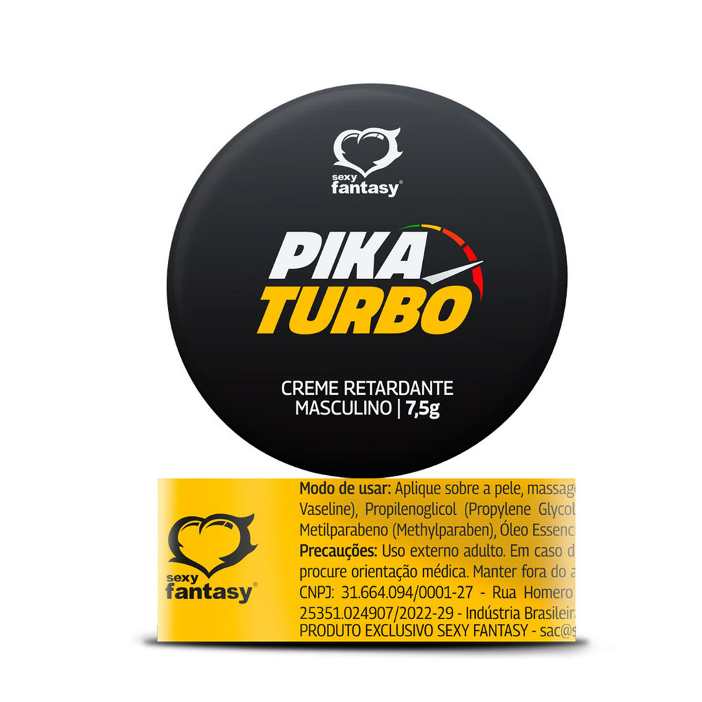 Pomada Retardante Masculina – 7,5 g |Sexy Fantasy Pika Turbo Pomada Retardante Masculina – 7,5 g |Sexy Fantasy Pika Turbo