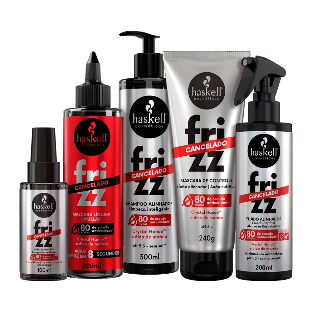 Kit Completo Haskell Frizz Cancelado (5 Itens) Haskell | Antifrizz com Óleo de Marula e Tecnologia Lamelar Crystal Kit Completo Haskell Frizz Cancelado (5 Itens) Haskell | Antifrizz com Óleo de Marula e Tecnologia Lamelar Crystal