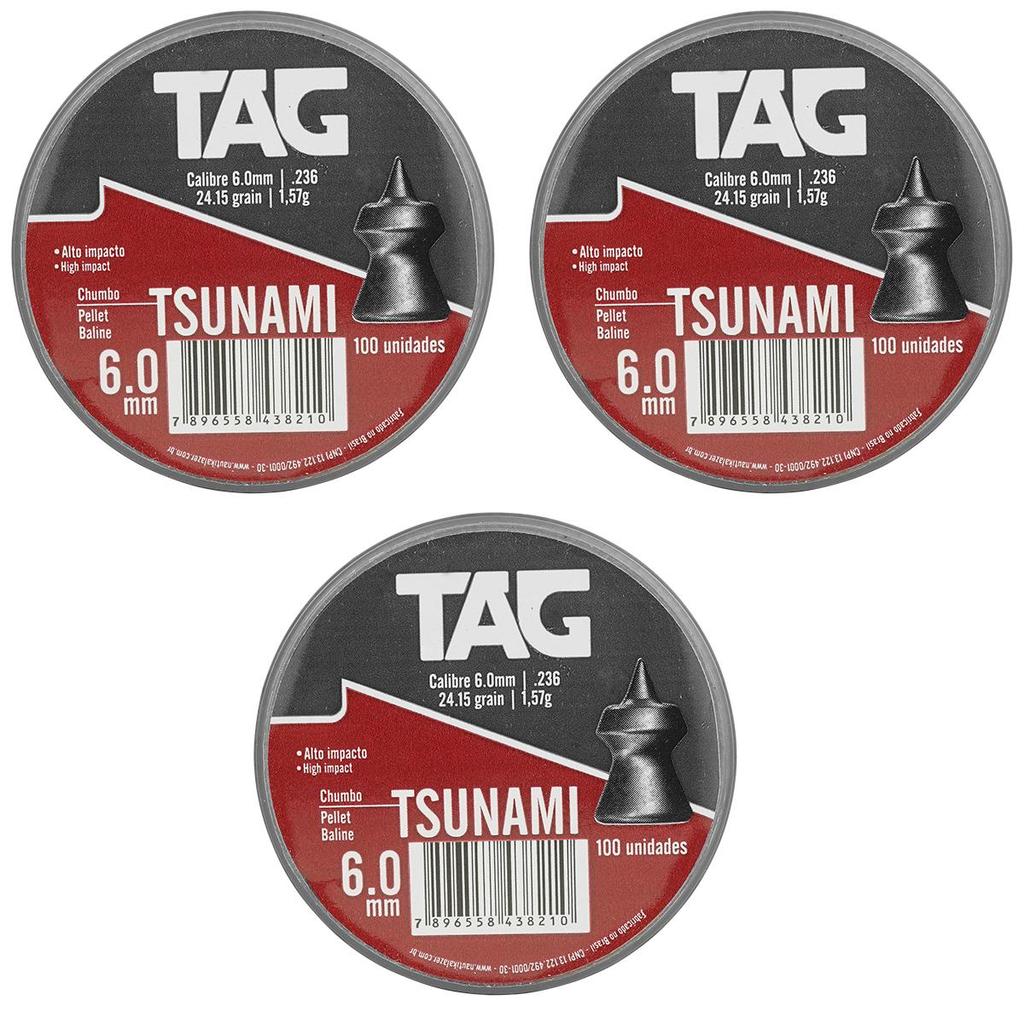 Kit 300 Chumbinhos 6.0 Caça Perfuração Impacto Tsunami Ntk Kit 300 Chumbinhos 6.0 Caça Perfuração Impacto Tsunami Ntk