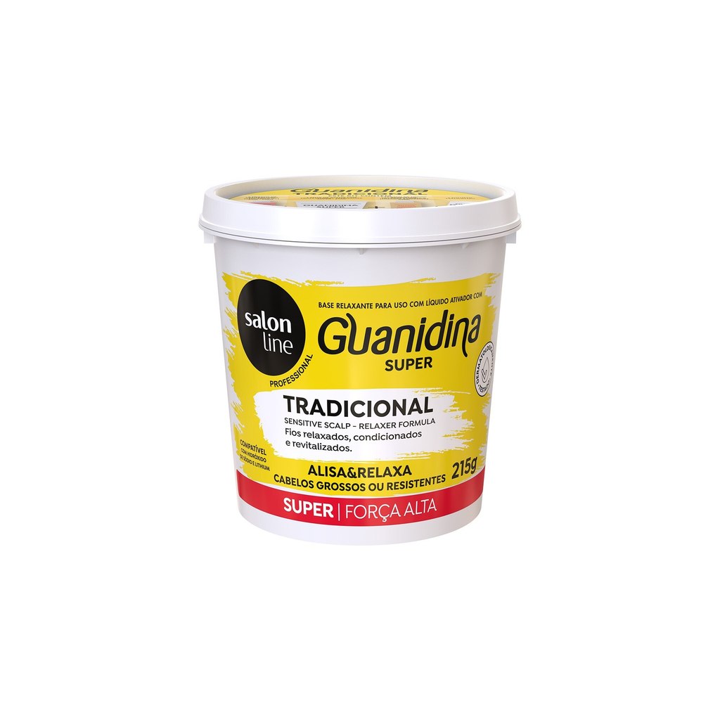 Guanidina Tradicional Super Forte Alisa e Relaxa Salon Line 215gr Guanidina Tradicional Super Forte Alisa e Relaxa Salon Line 215gr