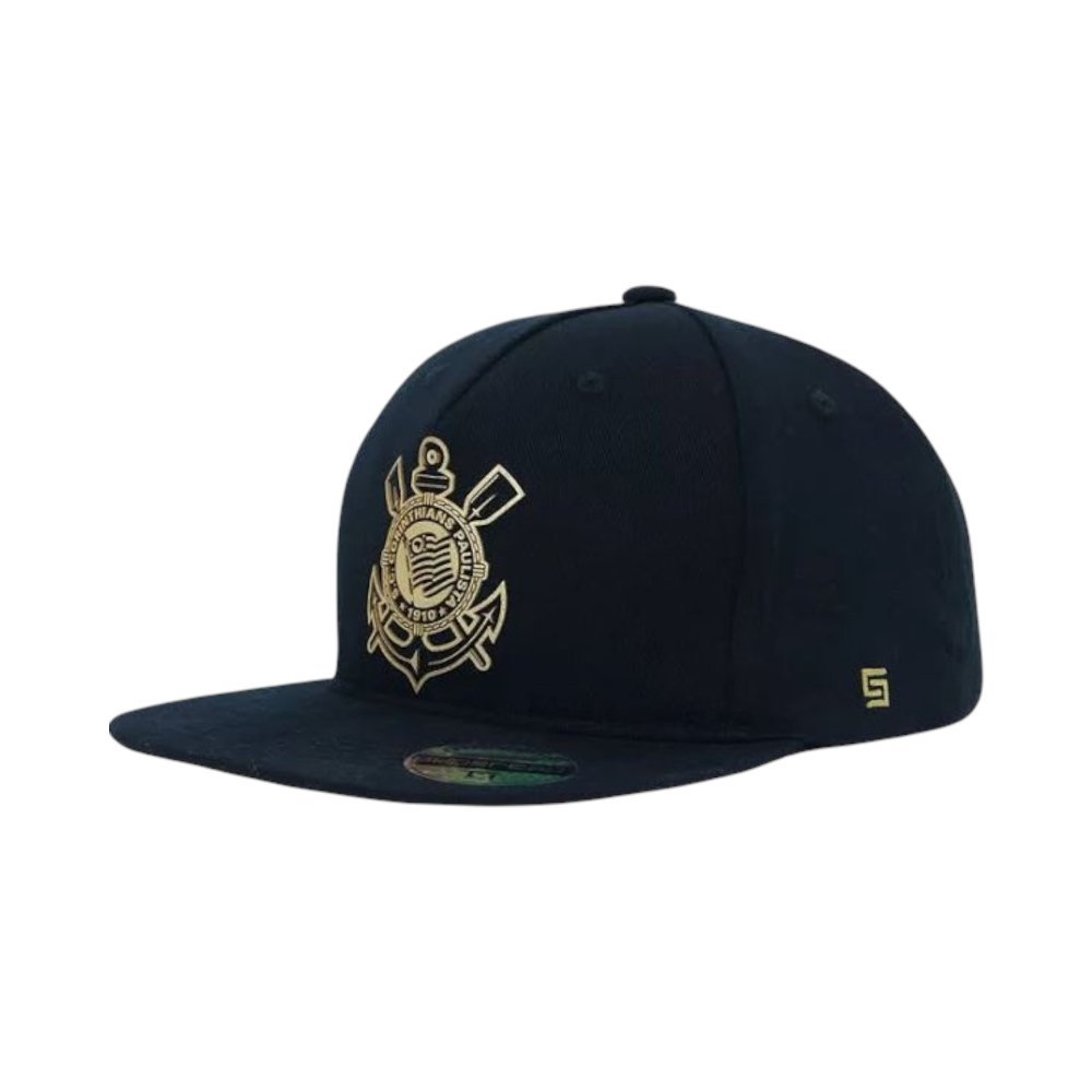 Bone Corinthians Preto Dourado Bone Corinthians Preto Dourado