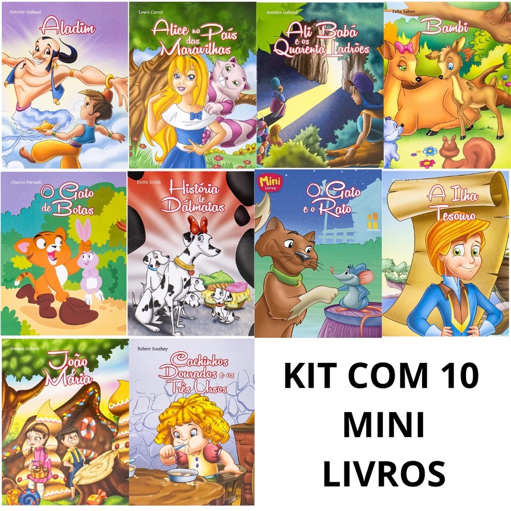 KIT com 10 Mini Clássicos com Temas Variados | Sortidos | TODOLIVRO KIT com 10 Mini Clássicos com Temas Variados | Sortidos | TODOLIVRO