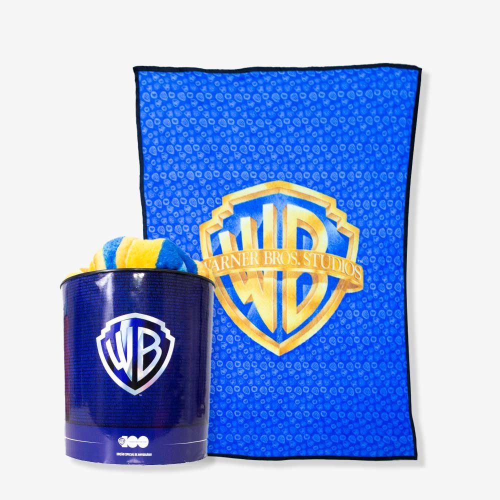 Kit Manta Com Balde Warner 100 Anos Kit Manta Com Balde Warner 100 Anos