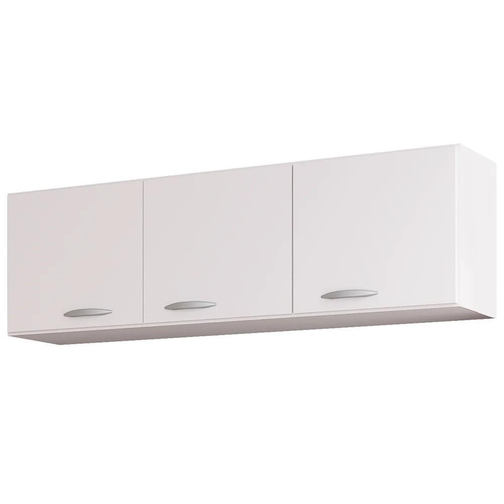 Armário de Cozinha Aéreo 120cm 3 Portas Classic Branco – Poquema