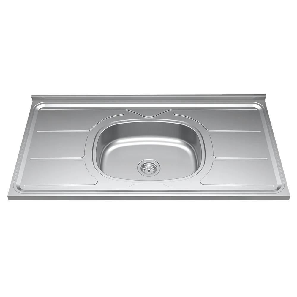 Pia de Cozinha Com Cuba e Válvula Bali 100cm Aço Inox – Ghel Plus Pia de Cozinha Com Cuba e Válvula Bali 100cm Aço Inox – Ghel Plus