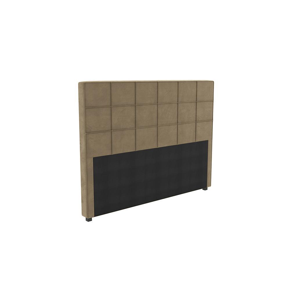 Cabeceira Cama Box Kappesberg Casal/Queen Veludo Bege 160cm Cabeceira Cama Box Kappesberg Casal/Queen Veludo Bege 160cm