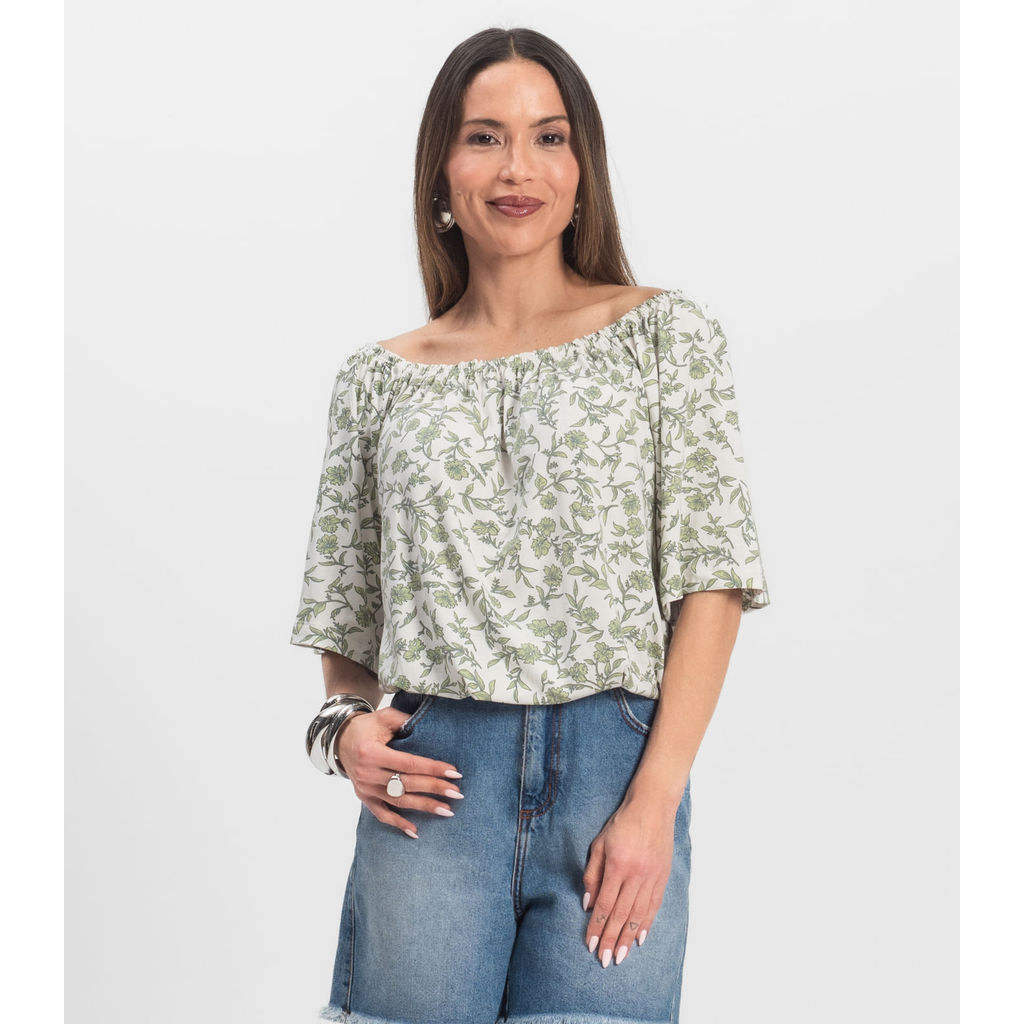 Blusa Feminina Ciganinha Infinita Cor Verde Blusa Feminina Ciganinha Infinita Cor Verde