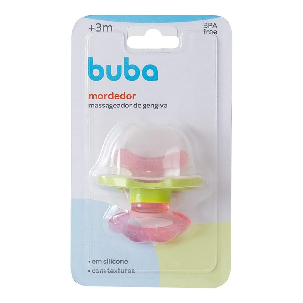 Mordedor com Massageador de Gengiva buba Rosa Mordedor com Massageador de Gengiva buba Rosa