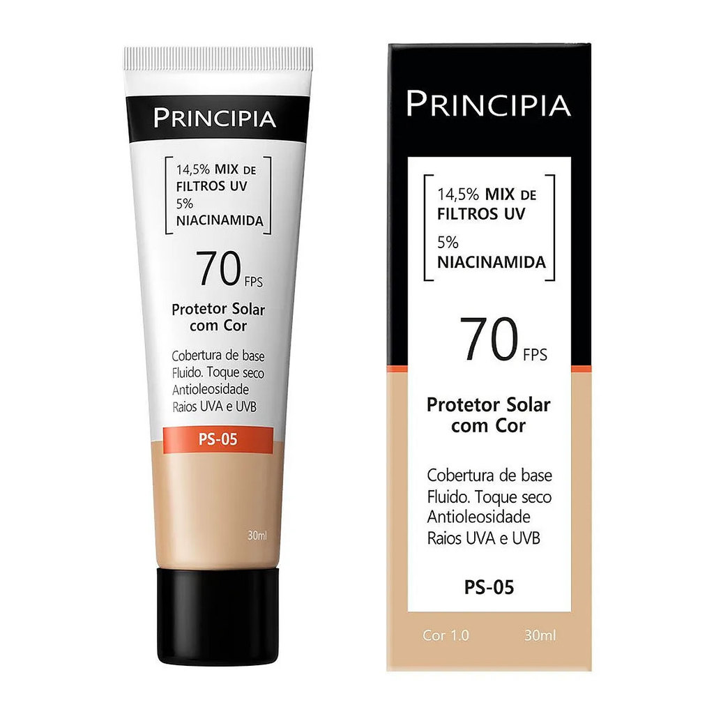 Protetor Solar Principia Niacinamida FPS70 Cor 1.0 PS-05 30ml Protetor Solar Principia Niacinamida FPS70 Cor 1.0 PS-05 30ml