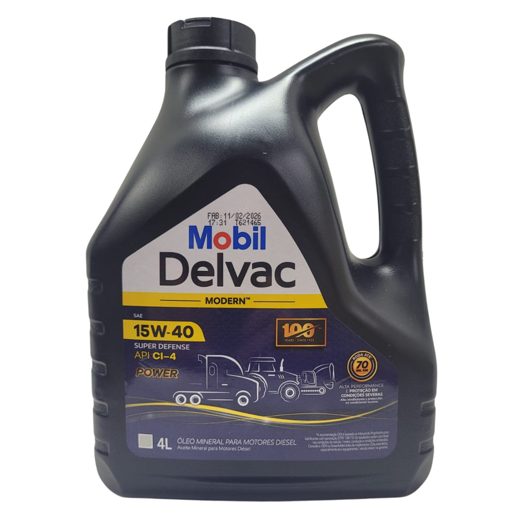 Oleo Motor Diesel 15w40 Mineral Mobil Delvac Modern API CI-4 Galão 4 Litros Oleo Motor Diesel 15w40 Mineral Mobil Delvac Modern API CI-4 Galão 4 Litros
