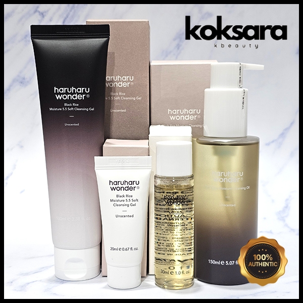 Haruharu Wonder Black Rice Moisture Cleansing Gel 100ml, 20ml Deep Cleansing Oil 150ml, 30ml Haruharu Wonder Black Rice Moisture Cleansing Gel 100ml, 20ml Deep Cleansing Oil 150ml, 30ml